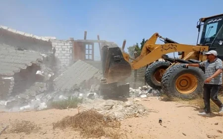 إزالة 18 حالة بناء مخالف على الأراضي الزراعية في الإسماعيلية