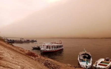 تعليق الملاحة في نهر النيل وبحيرة ناصر بسبب تقلبات الطقس السيئة