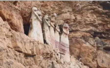 اكتشاف مذهل لرؤوس حجرية قديمة و200 هيكل في منطقة الأمازون في بيرو