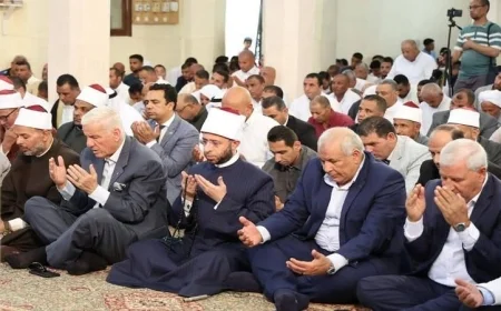 وزير الأوقاف ومحافظ الوادي الجديد يشاركان في صلاة الجمعة ببئر العبد شمال سيناء