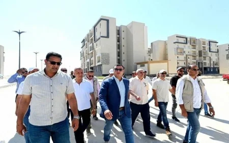 وزير الإسكان يزور مشروعي سكن لكل المصريين وكوبري C3 في العلمين الجديدة لتقييم التقدم