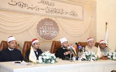 وزير الأوقاف يتابع لجان تصفيات مسابقة دولة التلاوة بمسجد عمرو بن العاص