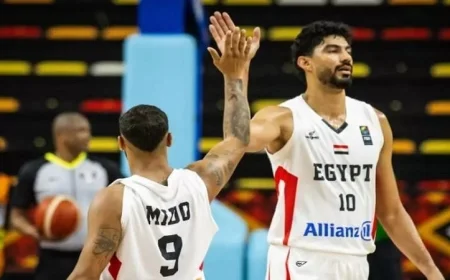 فوز منتخب مصر على أوغندا في الجولة الختامية لدور المجموعات ببطولة الأفروباسكت