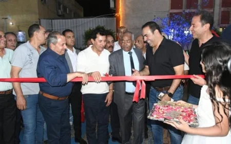 افتتاح ملعبي خماسي وقانوني بمراكز الشباب في بورسعيد بحضور وزير الرياضة والمحافظ