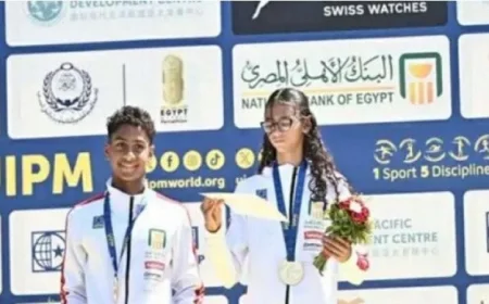 مصر تفوز بذهبية تتابع المختلط في بطولة العالم للشباب تحت 15 سنة في الخماسي الحديث