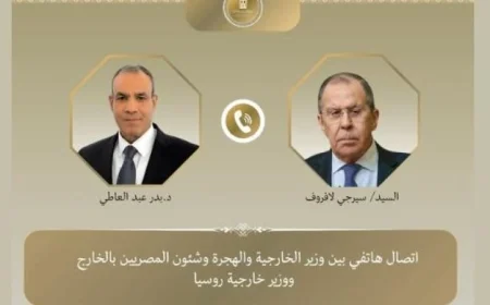 عبد العاطي ونظيره الروسي يناقشان أحدث تطورات الأوضاع الإقليمية مع التركيز على غزة