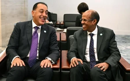 رئيس الوزراء يناقش تعزيز التعاون مع رئيس مفوضية الاتحاد الأفريقي
