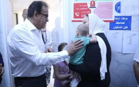 وزير الصحة يزور مركز صحة الأسرة الريحان في الشروق للمتابعة والاطلاع على الخدمات