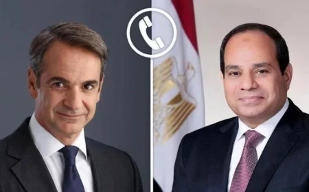 الرئيس السيسي يناقش تعزيز العلاقات الثنائية مع رئيس وزراء اليونان