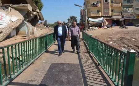 محافظ الغربية يتابع رصف شارع الجلاء وترميم عمارات المستعمرة وتطوير الكورنيش لجذب المزيد من السياح