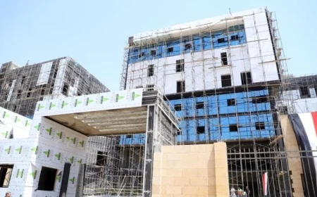 وزير الصحة يعاين تقدم مشروع مستشفى التأمين الصحي بالعاصمة الإدارية الجديدة، الثانية