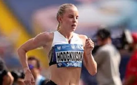 كيلي هودجكينسون تسجل رقمًا قياسيًا جديدًا في سباق 800 متر بملتقى لوزان لألعاب القوى