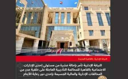 النيابة الإدارية تحاكم 10 مسؤولين لمخالفات خطيرة في دار الأيتام بالقاهرة