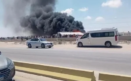 مقتل شخصين وإصابة 18 آخرين في حادث سير على طريق مطروح الإسكندرية