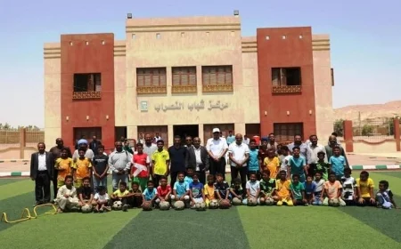 محافظ أسوان يزور مشروع مركز شباب النصراب الجديد في إدفو