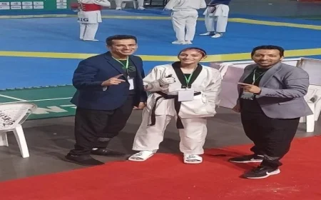 حنين ربيع تفوز بالميدالية الذهبية في بطولة إفريقيا للتايكوندو بنيجيريا