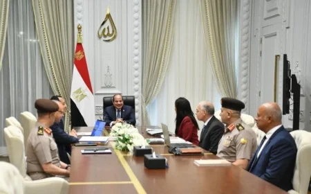 السيسي يراجع توافر المياه لدعم المشاريع الزراعية واحتياجاتها