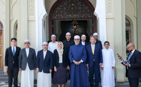 مفتي الجمهورية يجتمع بعلماء تايلاند في أعرق مسجد سني بالمملكة
