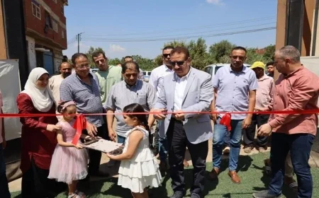 محافظ المنوفية يدشن مشروع محطة رفع الصرف الصحي في قرية سرسموس لتحقيق مستقبل أنظف