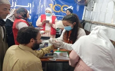 حملة 100 يوم صحة تقدم خدماتها لأكثر من 194 ألف مواطن في المنيا
