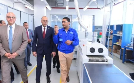 جبران وعطية يستكشفان مركز العربي للبحوث والتطوير في بنها بمحافظة القليوبية