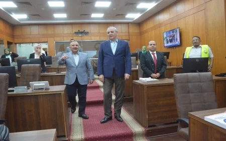 محافظ الغربية يشرف على انتخابات الشيوخ من مركز سيطرة الشبكة الوطنية للطوارئ