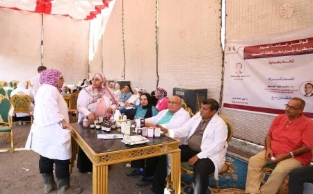 جامعة الفيوم تطلق قافلة بيطرية شاملة في قرية سنوفر  بمركز الفيوم