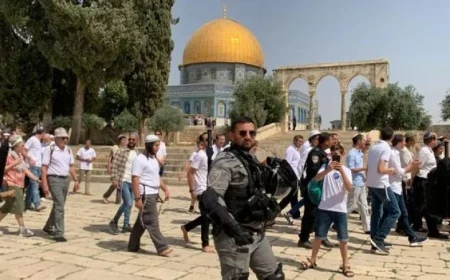 مستوطنون إسرائيليون يقتحمون المسجد الأقصى في القدس المحتلة بالعشرات