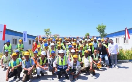 وزير العمل يتفقد مشروع مترو النحاس الجديد لأوراسكوم في الإسكندرية