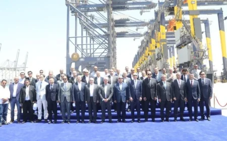 وزير النقل يزور ميناء السخنة لمتابعة تقدم مشروع التطوير والاكتمال