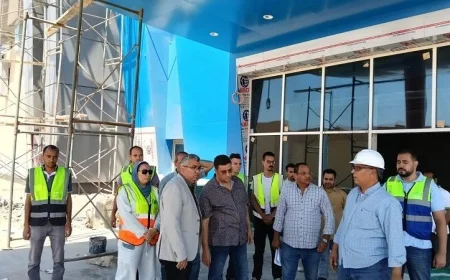 مساعد وزير الصحة يزور مشروع مستشفى العبور التخصصي استعدادًا لافتتاحه قريبًا