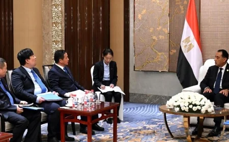 مدبولي يجتمع مع رئيس شركة TBEA الصينية الرائدة في هندسة الطاقة