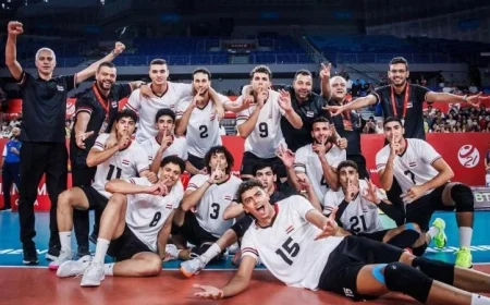 انتصار شباب الفراعنة على تركيا في مونديال الكرة الطائرة بالصين