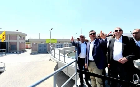 وزير الإسكان ومحافظ الغربية يختتمان جولة تفقدية بمحطة معالجة الصرف الصحي في زفتى لتعزيز البنية التحتية