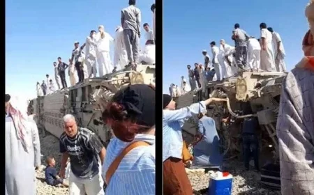 وفاة 3 وإصابة 54 في حادث قطار مروع بمحافظة مطروح حسب وزارة الصحة