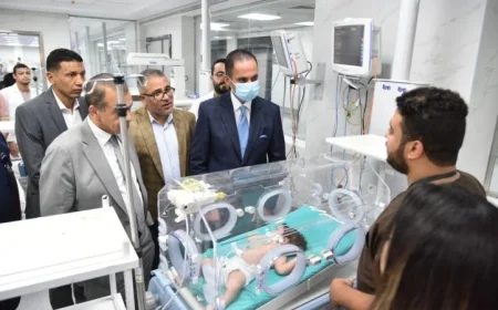 نائب وزير الصحة يقوم بزيارة تفقدية لمستشفى أطفال مصر لمتابعة التطويرات المستمرة
