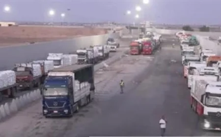 الهلال الأحمر يرسل قافلة زاد العزة السادسة والعشرين بوزن 3200 طن مساعدات إغاثية طارئة إلى غزة