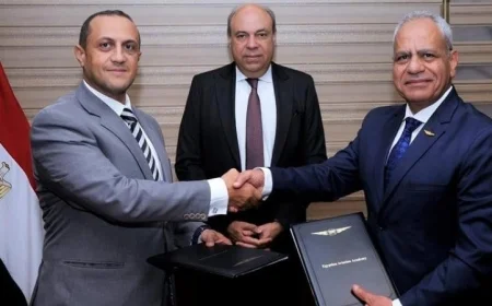 الحفني يوقع بروتوكول تعاون مميز بين القابضة للمطارات وأكاديمية العلوم