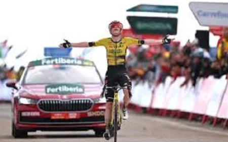 فينجارد يحقق الانتصار في المرحلة التاسعة ويقترب من صدارة طواف إسبانيا للدراجات