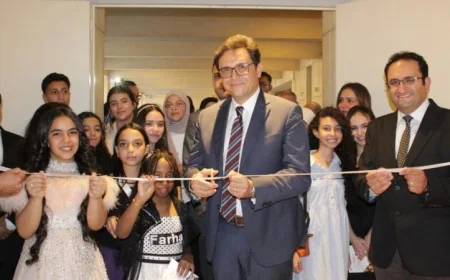 افتتاح المعرض السنوي العاشر لفصول الرسم من قبل وزير الثقافة في مركز تنمية المواهب