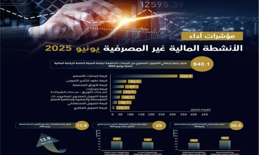 الرقابة المالية تكشف: التمويلات الممنوحة من الجهات الخاضعة تصل إلى 640 مليار جنيه
