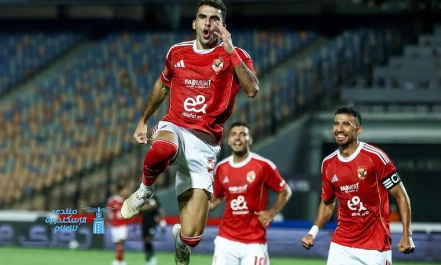 بضربة رأسية زيزو يسجل هدفه الأول مع الأهلي