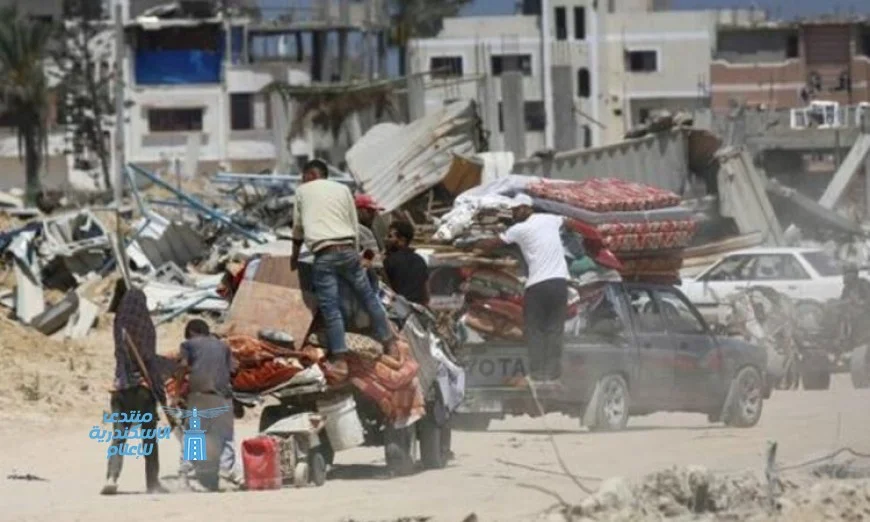 استشهاد 4 فلسطينيين جراء قصف خيمة في غرب خان يونس بقطاع غزة