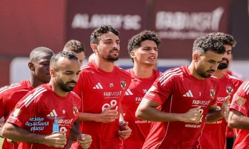 الأهلي يكثف تدريباته لمواجهة قوية أمام غزل المحلة في الدوري