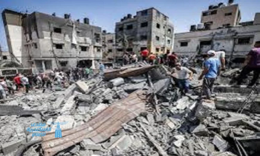 استشهاد 8 فلسطينيين في غارة لقوات الاحتلال على مدينة غزة