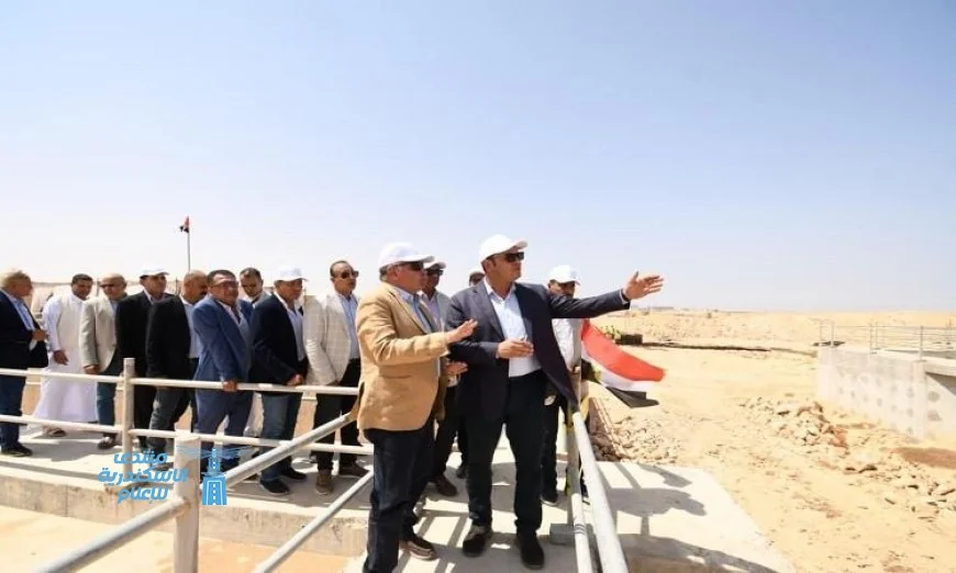 وزير الإسكان يزور مشروع توسعات محطة معالجة الصرف الصحي في مرسى مطروح