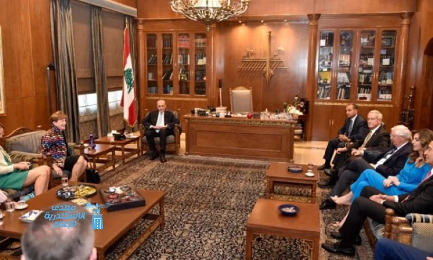 نبيه بري يناقش مع الوفد الأمريكي آخر التطورات في لبنان والمنطقة