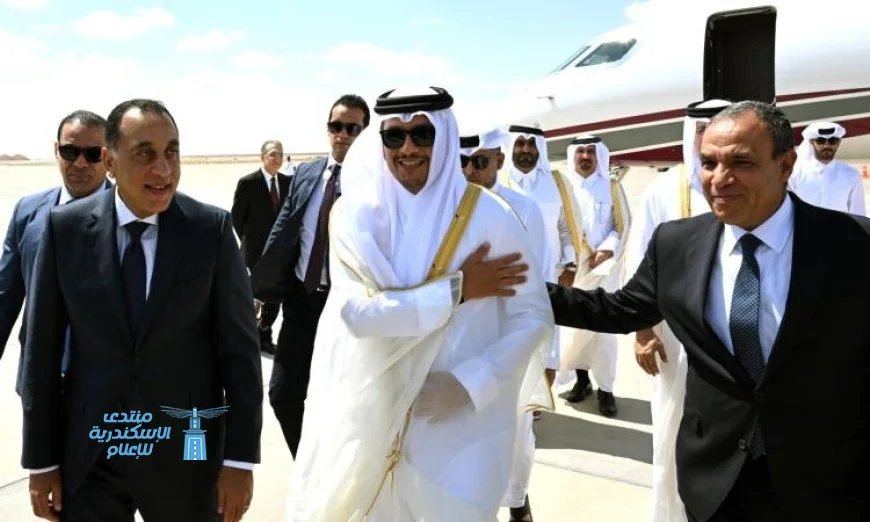 مطار العلمين الدولي يشهد استقبال مدبولي لرئيس وزراء ووزير خارجية قطر