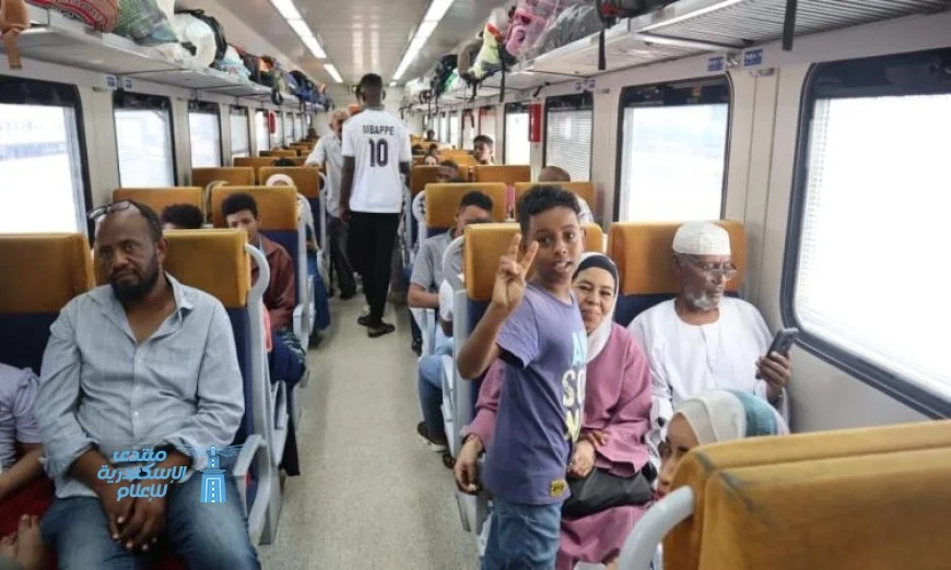 مصر تطلق القطار التاسع لعودة الأشقاء السودانيين بشكل طوعي عبر سككها الحديدية
