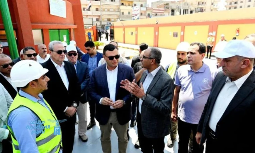 جولة تفقدية لوزير الإسكان ومحافظ الغربية في محطة مياه نهطاي الارتوازية